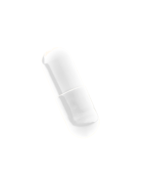Une gélule blanche